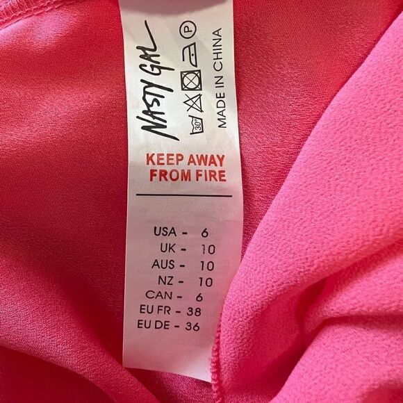 Nasty Gal- Tier She Comes Chiffon Mini Dress size US-6 - Picture 8 of 8